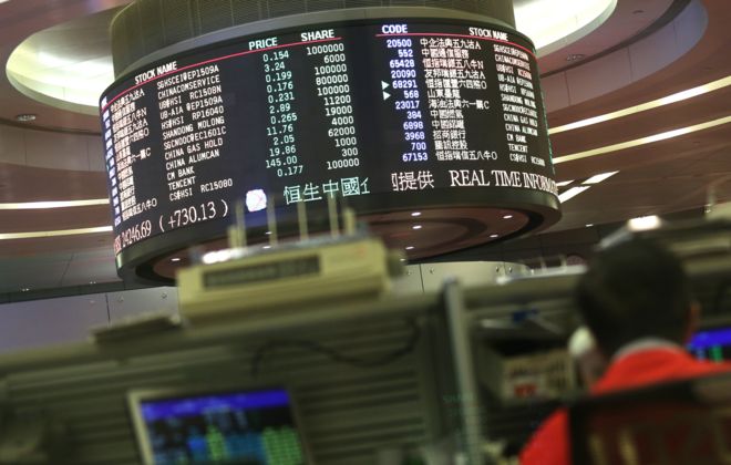 Asian shares dip, following sell-off on Wall Street