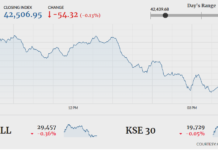 Stock market remains volatile, closes in red