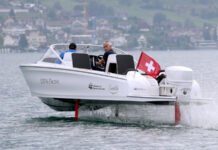 ‘Flying’ electric speedboat debuts on Switzerland’s lakes