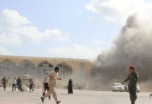 Saudi-led coalition strikes at Yemen capital after attacks on Aden blamed on Houthis