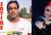 Improvising Shoaib Akhtar regurgitates lines written in anticipation of Pakistan’s loss on Naseebo Lal