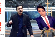 Hammad Azhar challenges cardboard cutout of Shahzeb Khanzada to live debate
